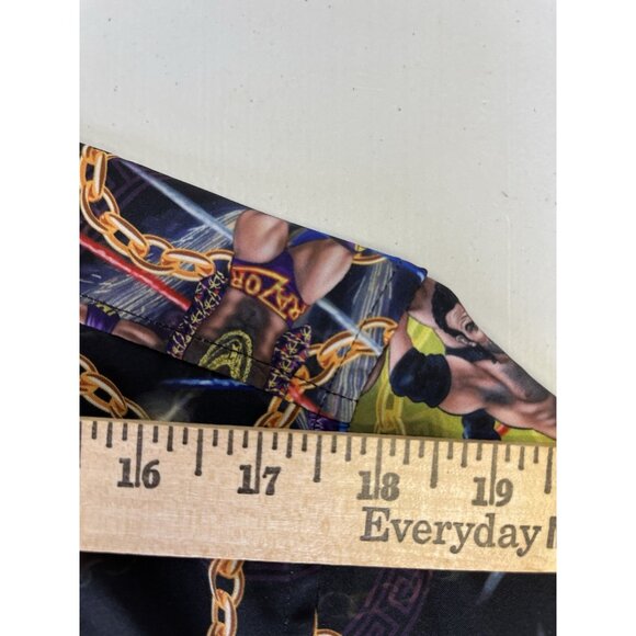 RSVLTS WWE Razor Ramone Short Sleeve Shirt Men's Small Black Button Up Wrestling - Picture 9 of 13